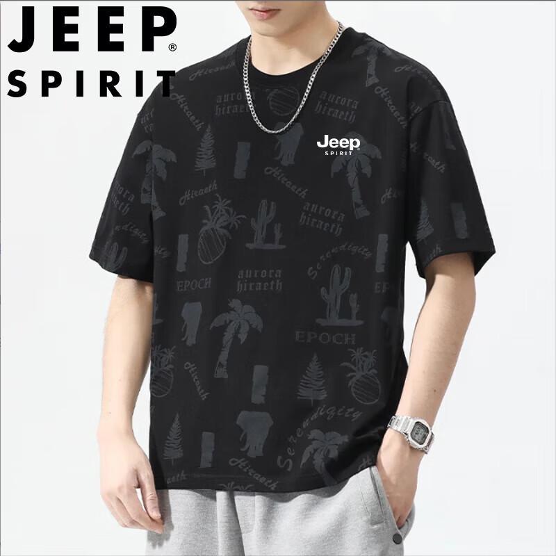 

JEEP SPIRIT Men s Summer Outdoor Round Neck T-Shirt 2XL