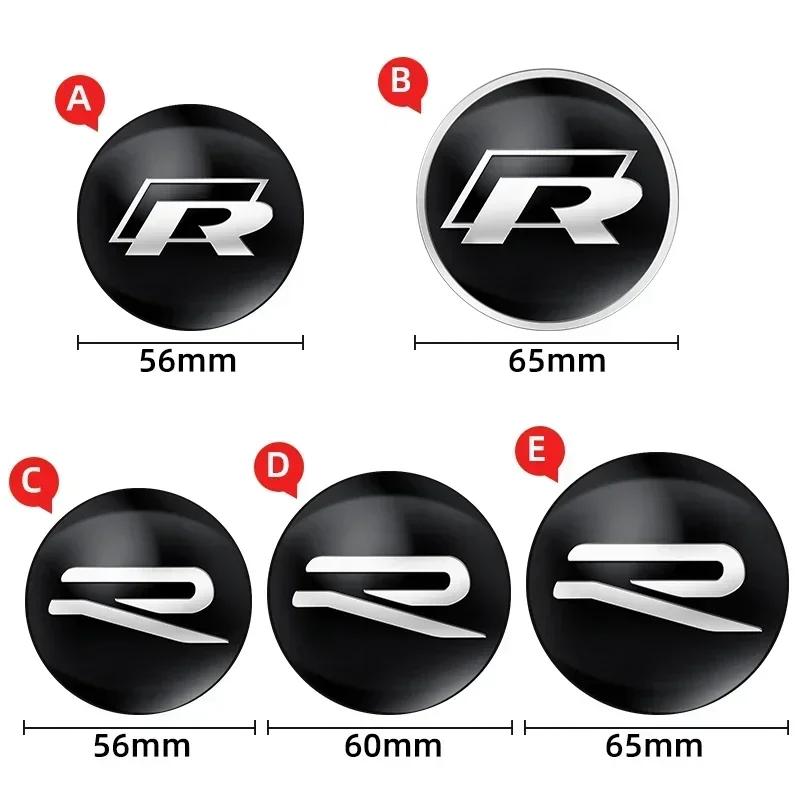 Per VW Volkswagen Jetta MK5 Golf 4pz 56mm 60mm 65mm Coprimozzo Centrale Ruota Auto Adesivo Accessori Per Volkswagen Tiguan Bora POL