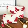 Cute Sweet Plush Makeup Bag Large Capacity Soft Storage Bag Large Clutch Portable Travel Cosmetic Toiletry Bags For Girls Gift