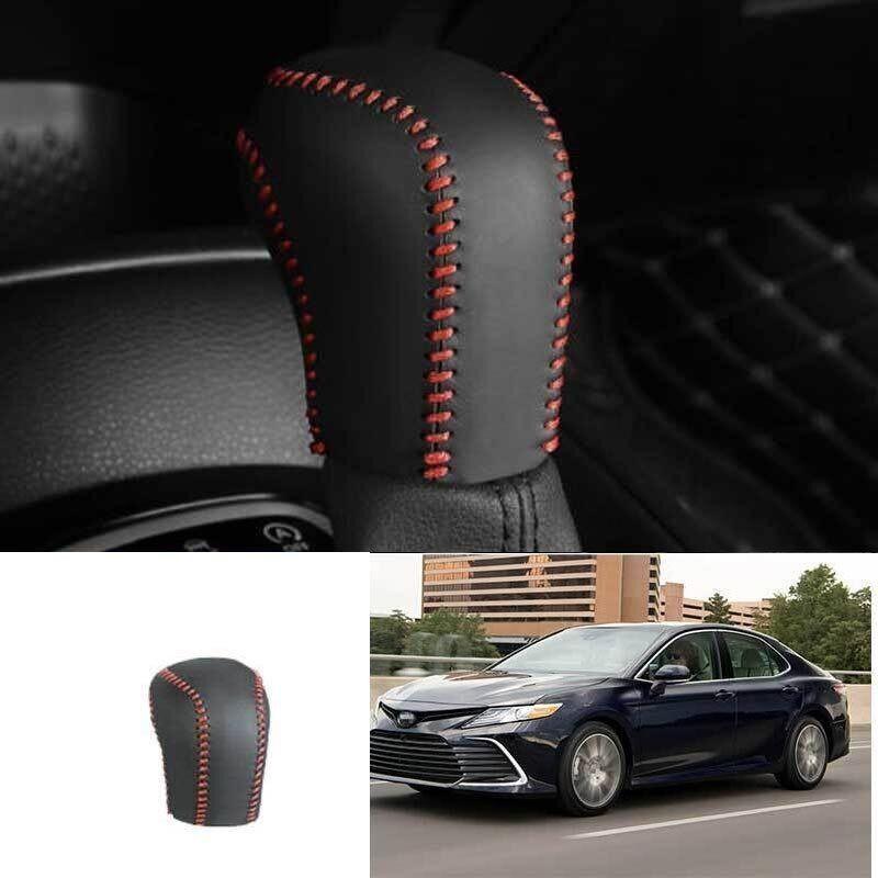 Black Center Console For Toyota Camry 2018-2023 Leather Gear Shift Knob Lever
