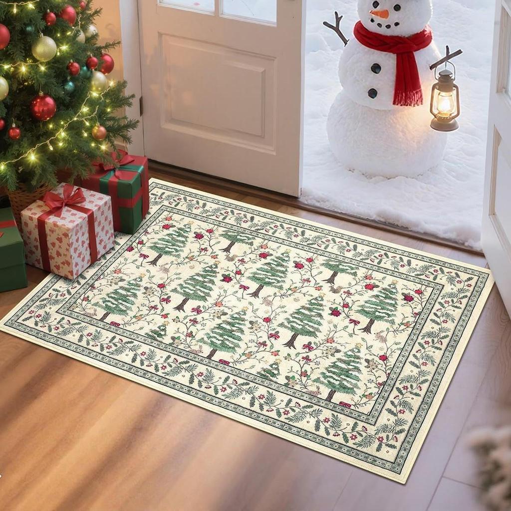 Weihnachtsbaum Strapazierfähige Fußmatte - Kristall-Samt