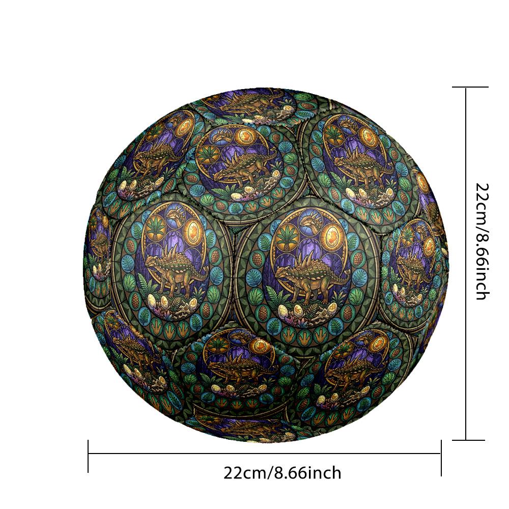 Prehistoric Glass Round Football Size 5 Adult Ball Suitable for Training Matches and Outdoor Team.