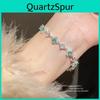 Geometrisches Zirkon-Quadrat Mode-Armband für Damen mit Silber-Finish Perfektes Geschenk