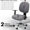 2-Piece Type Stretchable Universal Desk Office Chair Seat Covers Computer Chair Slipcover Washable Rotating Chair Protector