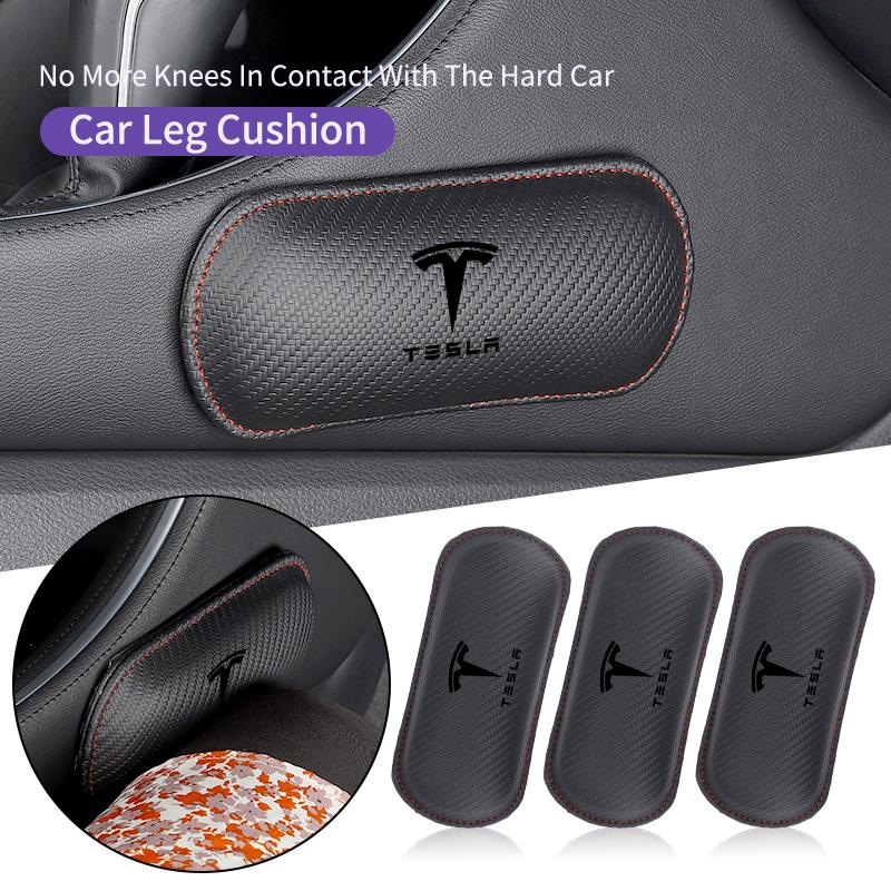Car R Valve Core Knee Leg Protective Pad Foot Armrest Cushion For Tesla Model 3 Model S Model X Model Y Roadster