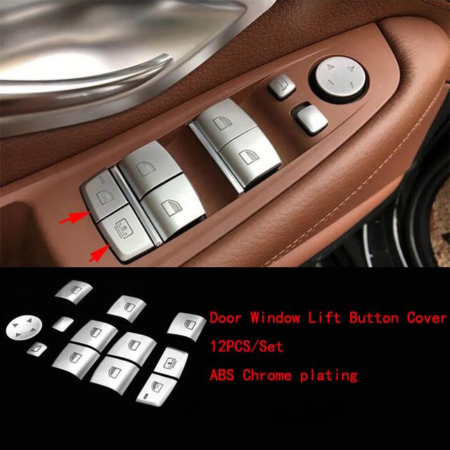 Chrome Gear Shift Panel Front Headlight Switch Engine Start Stop P Shift Button Cover Trim For BMW 2 3 4 Series 3GT F30 F20 F36