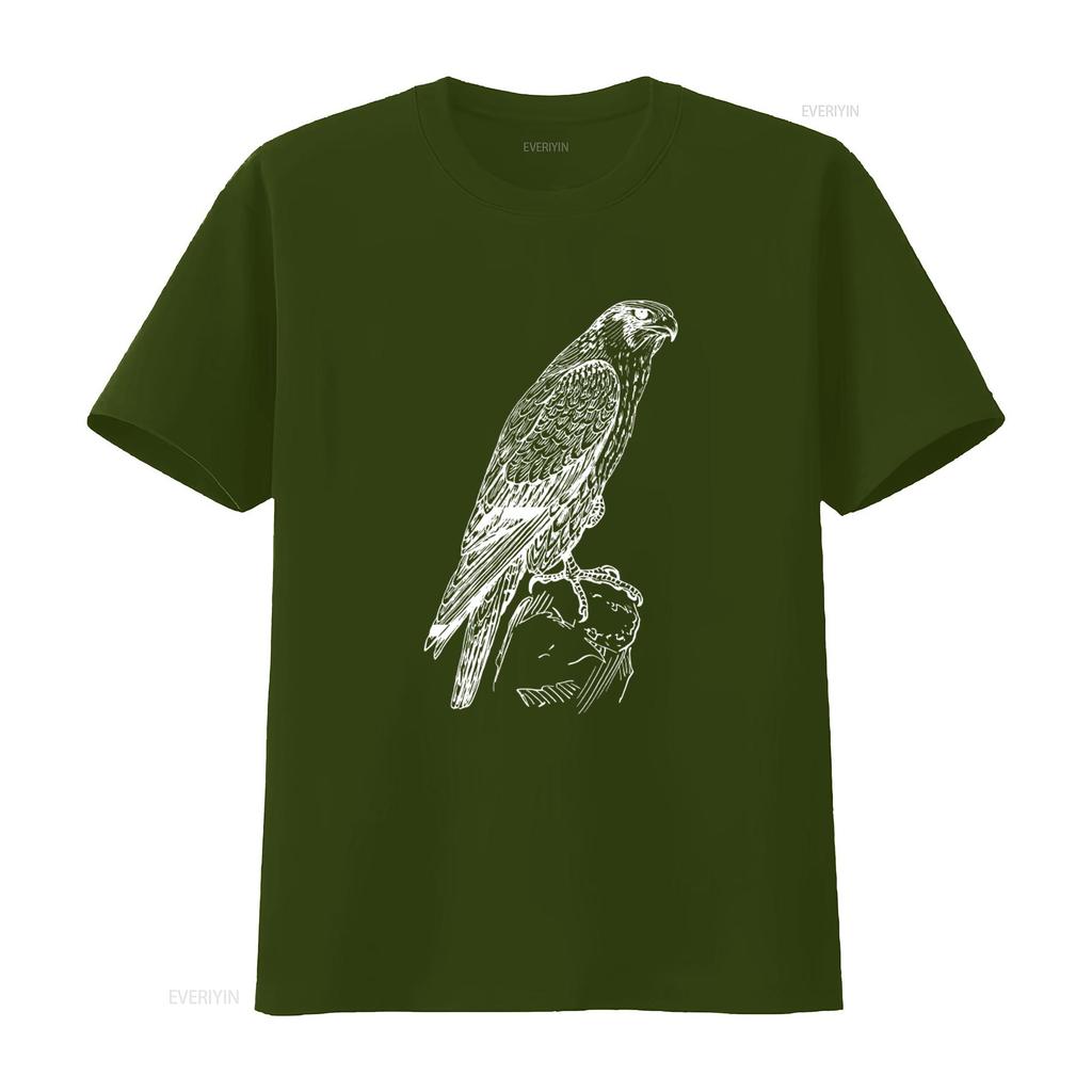 Premium Wanderfalke Ornithologie Falkner Vogel Liebhaber T-Shirt vintage Gewaschen Streetwear Mann Stilvolles Oberteil Für Jeden Tag