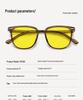 Unisex 2-in-1 Anti-Glare Night Vision Myopia Glasses with Whitening Frame for Driving