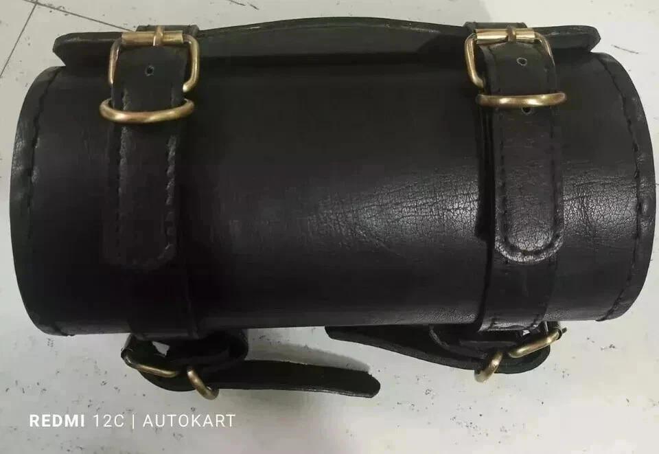 Share PURE LEATHER TOOL BAG ENGRAVED FIT FOR HARLEY DAVIDSON MOTORCYCLE IN BLA
