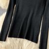 New 2024 Autumn Winter Black Knitted Sweater Tops Suits For Women Notched Collar Sleeveless Tank Double-Breasted Belt Dress Sets