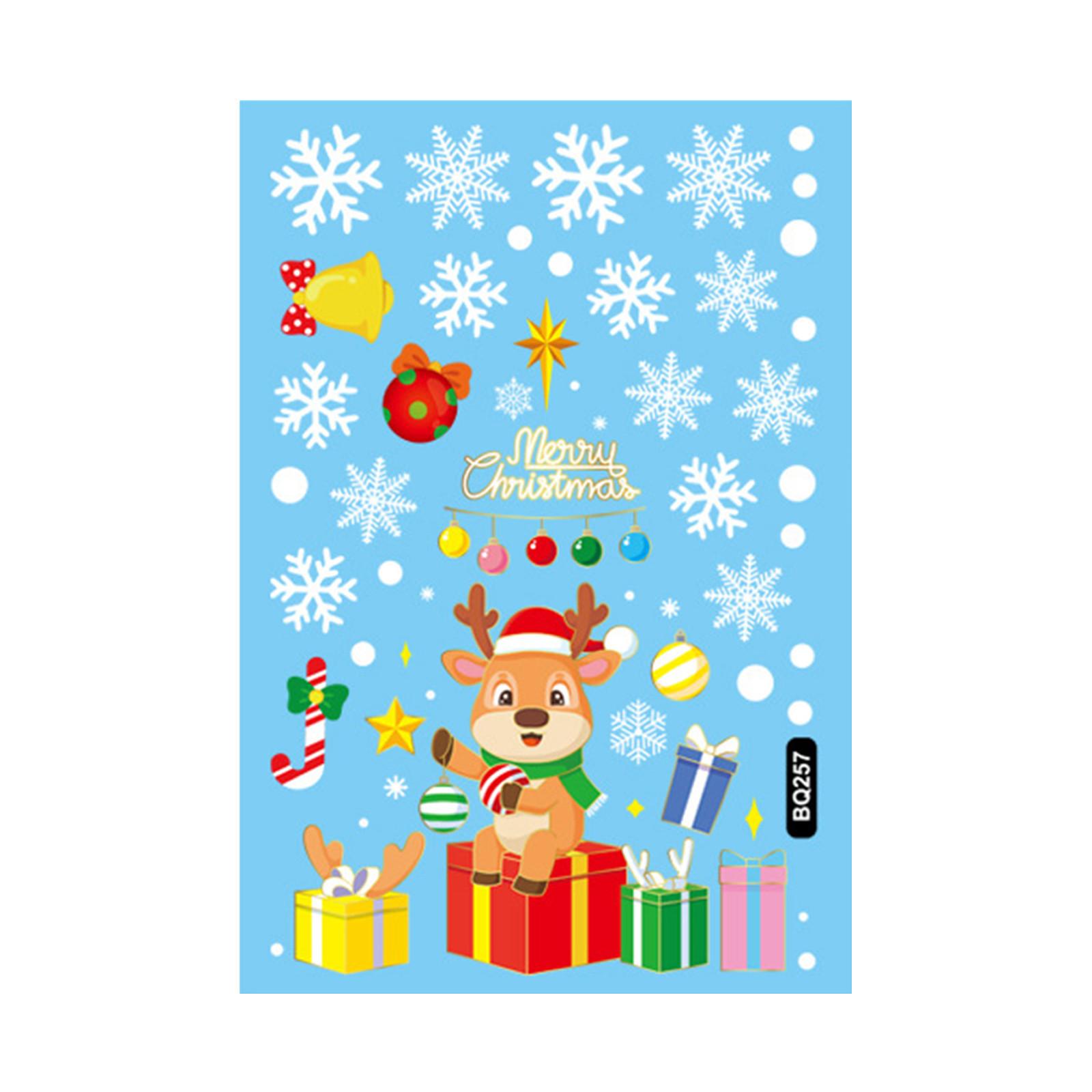 

Рождественские окна цепляются наклейки на окна Декор Рождественский снеговик Снежинка Декор окна One Size