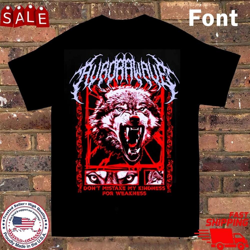 Aurorawave Band Black T Shirt All Size S-3XL Unisex T-Shirt L