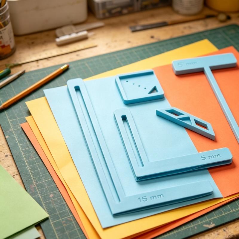 6Pcs Multifunctional Positioning Ruler Set Scrapbooking & Binder Bookbinding Tool for Journals & Photo Album