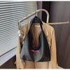 2025 Autumn/Winter Women's Large Canvas Tote with Letter Embroidery - Fashionable Shoulder Bag.