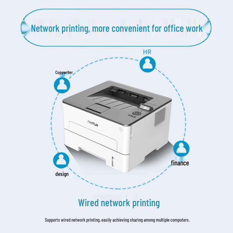 Pantum A4 Black and White Laser Printers CN plug (adapter included)