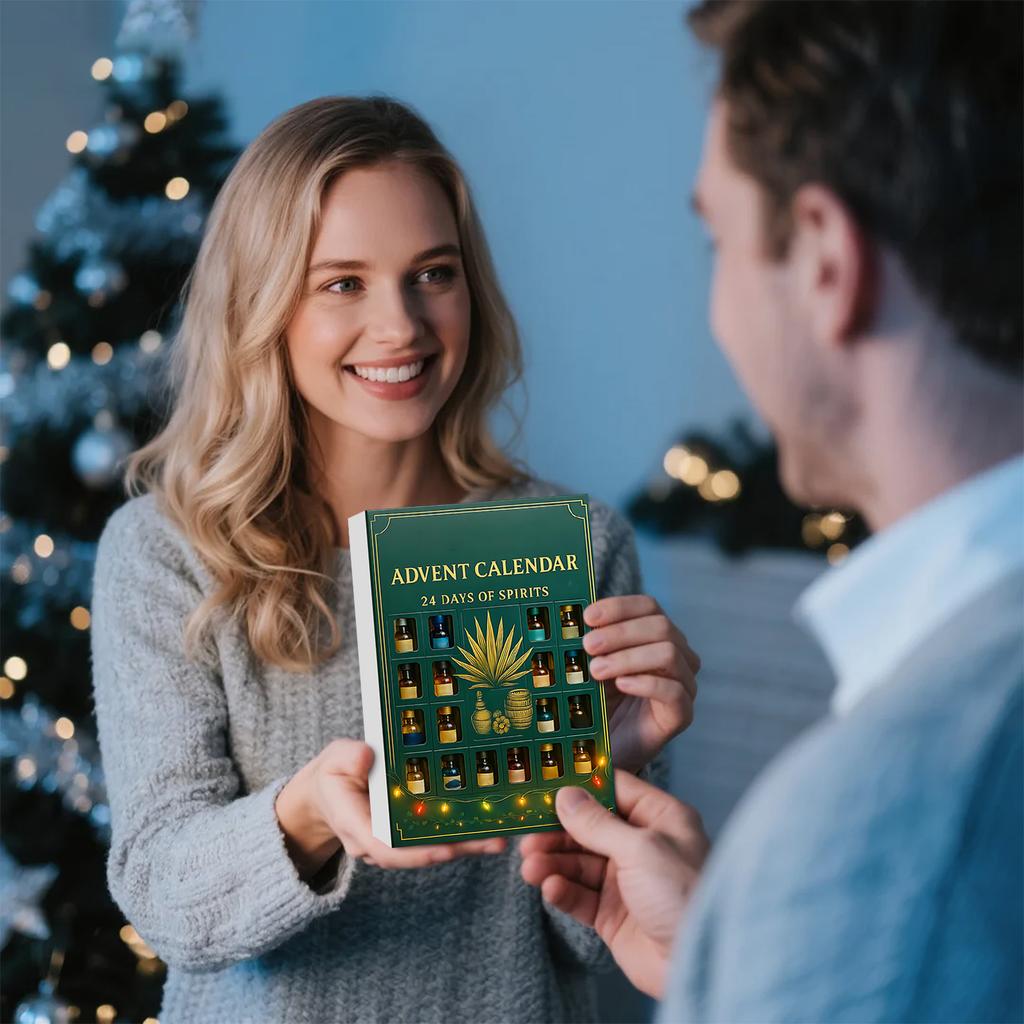 2D Flat 24Piece Tequila Acrylic Hanging Decoration Christmas Advent Calendar