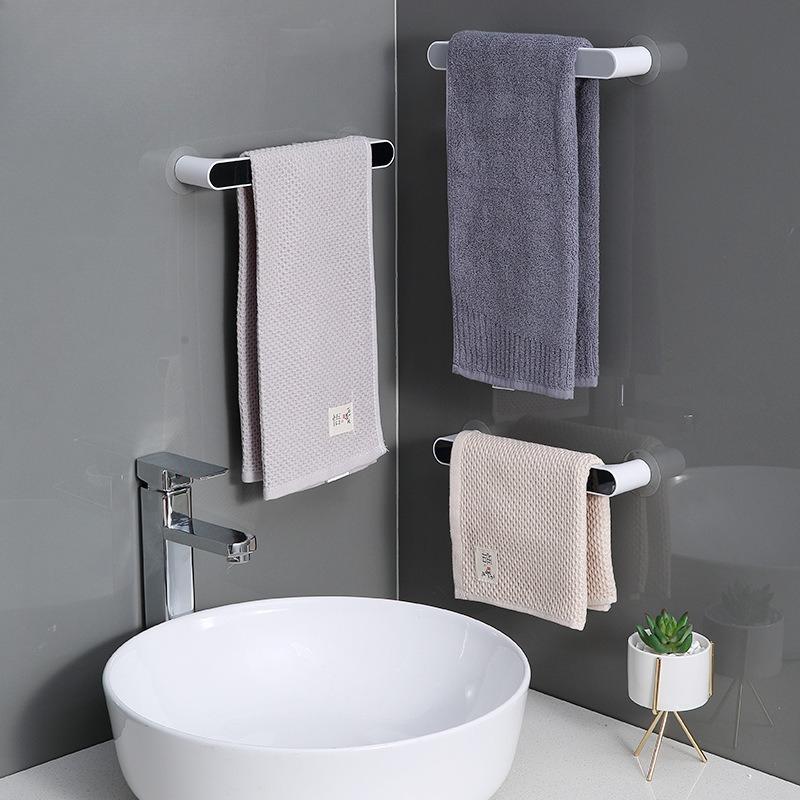Towel Rack, No Need for Drilling, Bathroom Suction Cup Hanging Rack, Bath Towel Rack, Single-pole Storage Rod