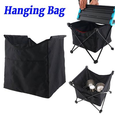 Picnic BBQ Kitchen Hanging Shelf Under Table Pouch Camping Foldable Table Storage Bag for Outdoor Activity