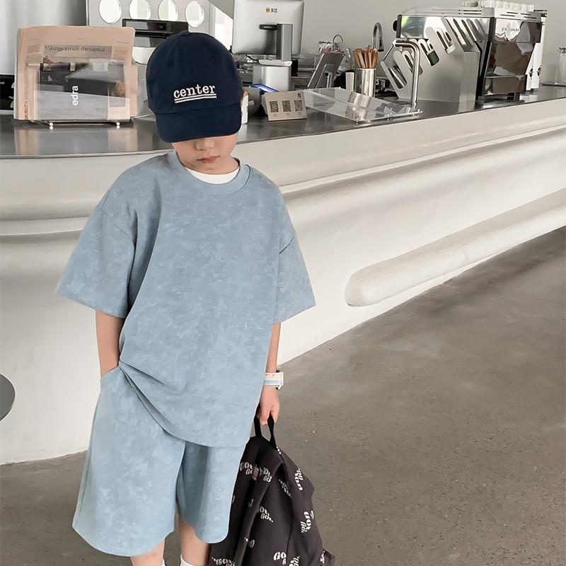 Boys Clothing Set Korean Loose Shirts+shorts 2pcs/set Sport Suits for Kids Teenager Tracksuits Casual Baby Outfits Clothes