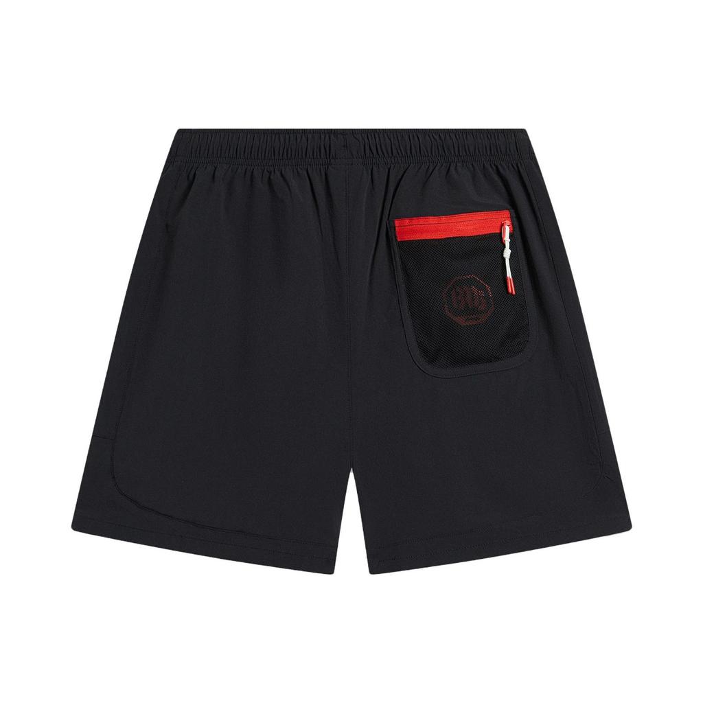 Li Ning Badfive Series Letter Pocket Mid Waist Mid Tube Casual Shorts Men shorts Black AKST749-2