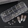 12grid Metal Silver Pumpkin/Heart/Star/Skull Nail Charms Gothic Punk Halloween Alloy Nail Gems Y2K Silver Metal Cross Nail Decor