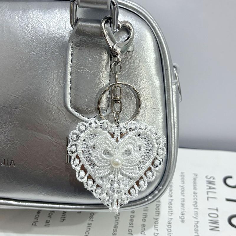 

Сладкое Кружево Любовь Бант Складное Зеркальце Брелок Y2K Трендовый Металлический Брелок Держатель для Ключей от Машины Подвеска для Сумки Украшение для Девочки Подарки