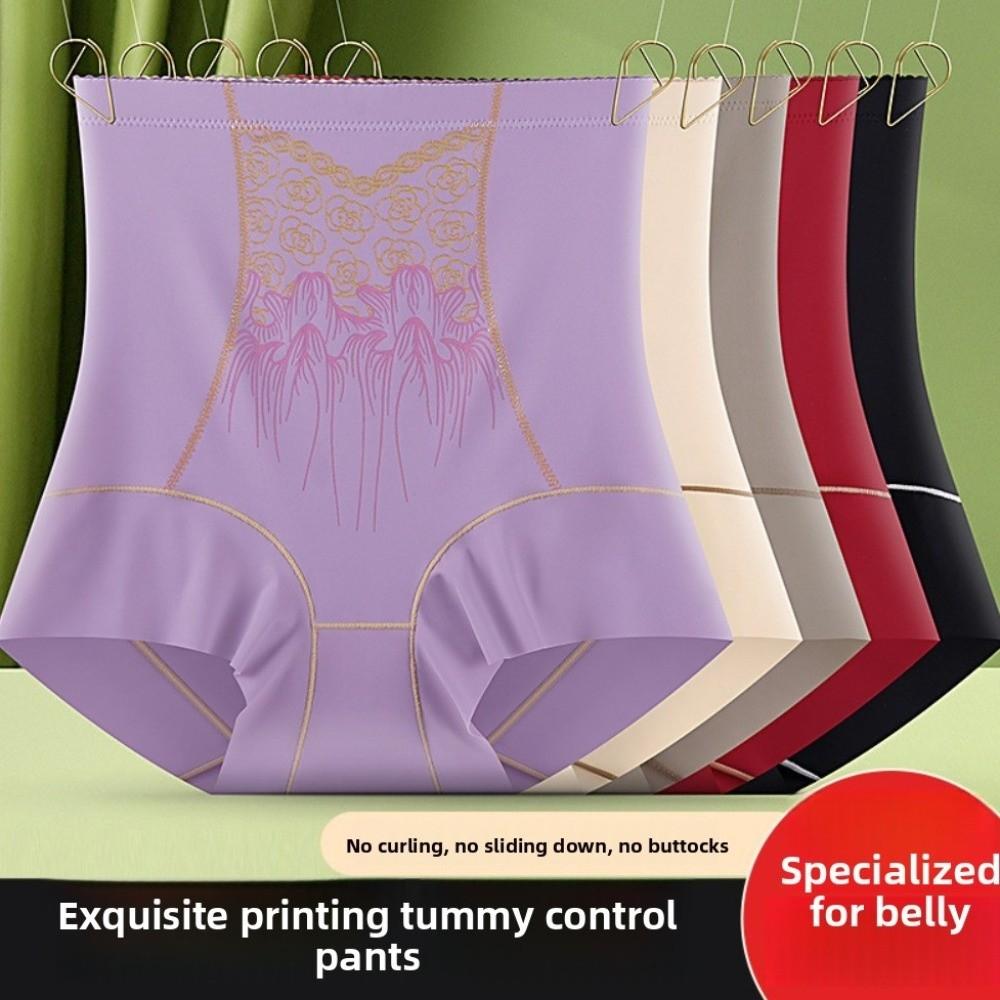 Shapewear Postpartum Body Shaper Flower Tummy Control Underwear Fashion Butt Lifter Briefs  Women