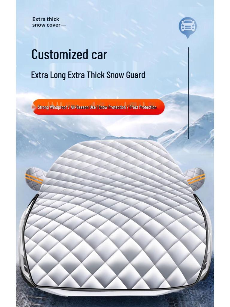 Snow Shield Half Car Cover for Dongfeng Fengxing Lingzhi, Jingyi S50, and Fengshen Yixuan