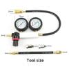 Gasoline Engine Compression Tester Dual Gauge Leakage Detector Kit with Red Case Car Cylinder Leak Down Tester TU-21