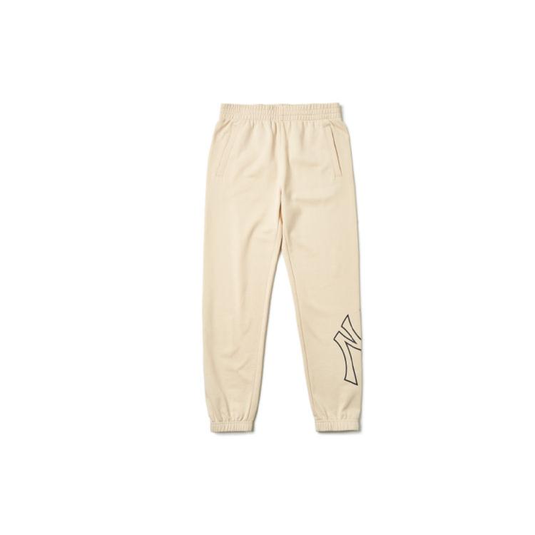 MLB Knitted Sweatpants Unisex Beige 3ATPB0214-50BGL XS