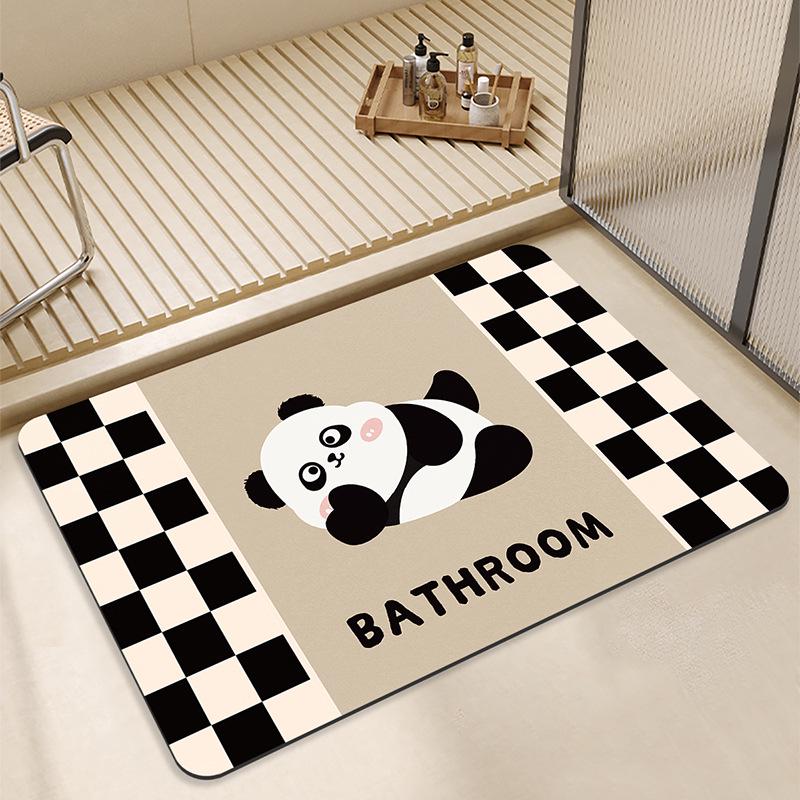 Diatom Mud Bathroom Floor Mat - Soft, Anti-Slip, Quick-Drying, Water-Absorbent Mat for Shower, Toilet, or Doorway.