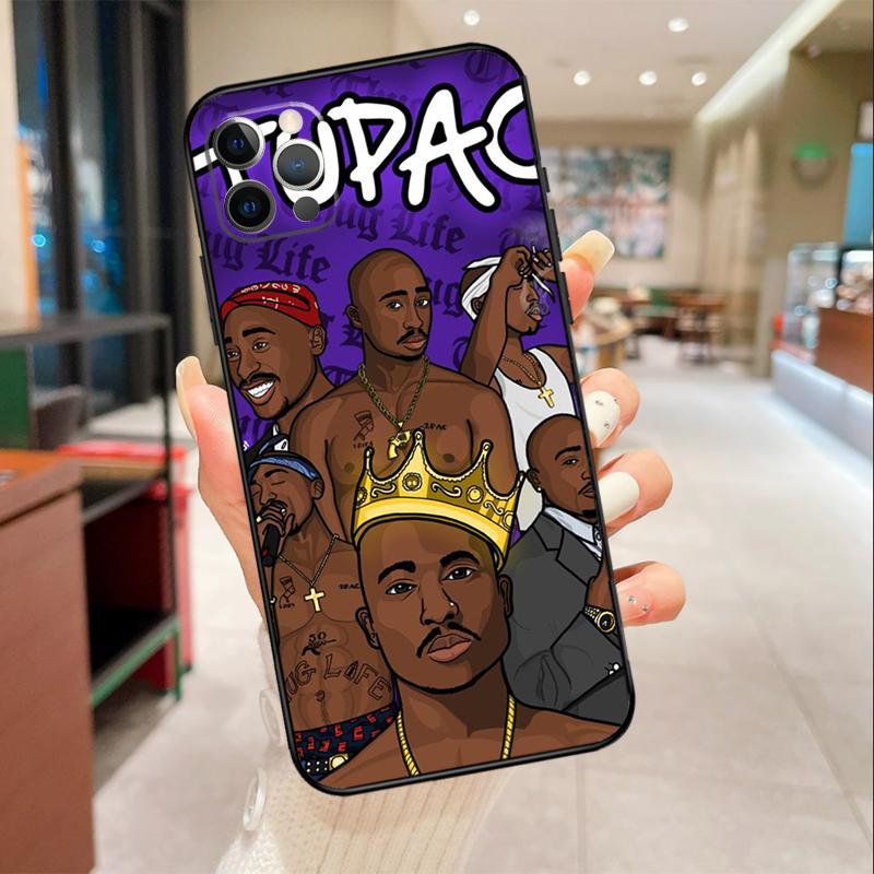 Rapper T-Tupac Shakur Phone Case For iPhone 17 16 15 14 13 12 11 Pro Max mini 16 Plus 16e 17 Air Protective Cover