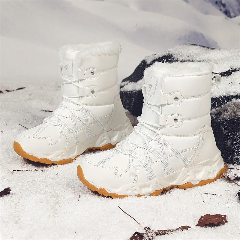 Popular Outdoor High-top Velvet Thickened Snow Boots Thermal Shoes Outdoor Non-slip and Wear-resistant Mountaineering Shoes