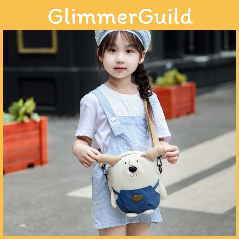Girls Children Nylon Shoulder Dog Bag Breathable Fabric Trendy Design Cartoon