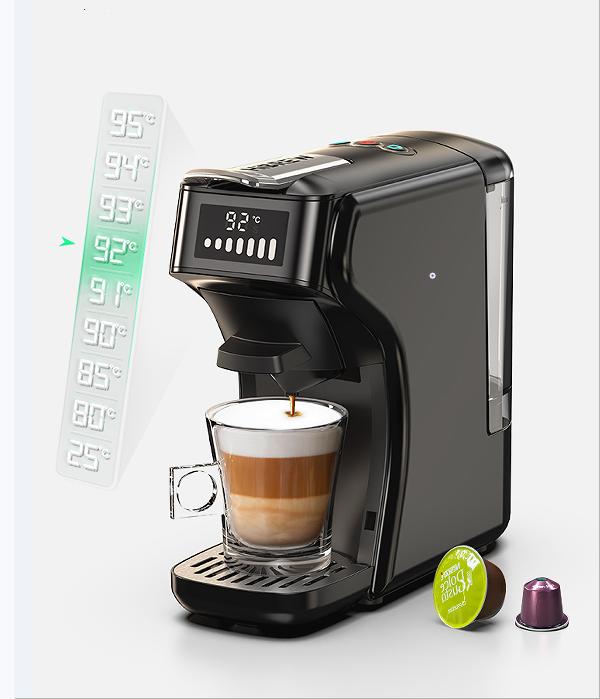 PSH1B-WH 1450W Espresso Machine 6-in-1 Capsule Coffee Automatic Hot/Cold Espresso 20Bar Cold Extraction Italian Coffee 600L Water Level Water