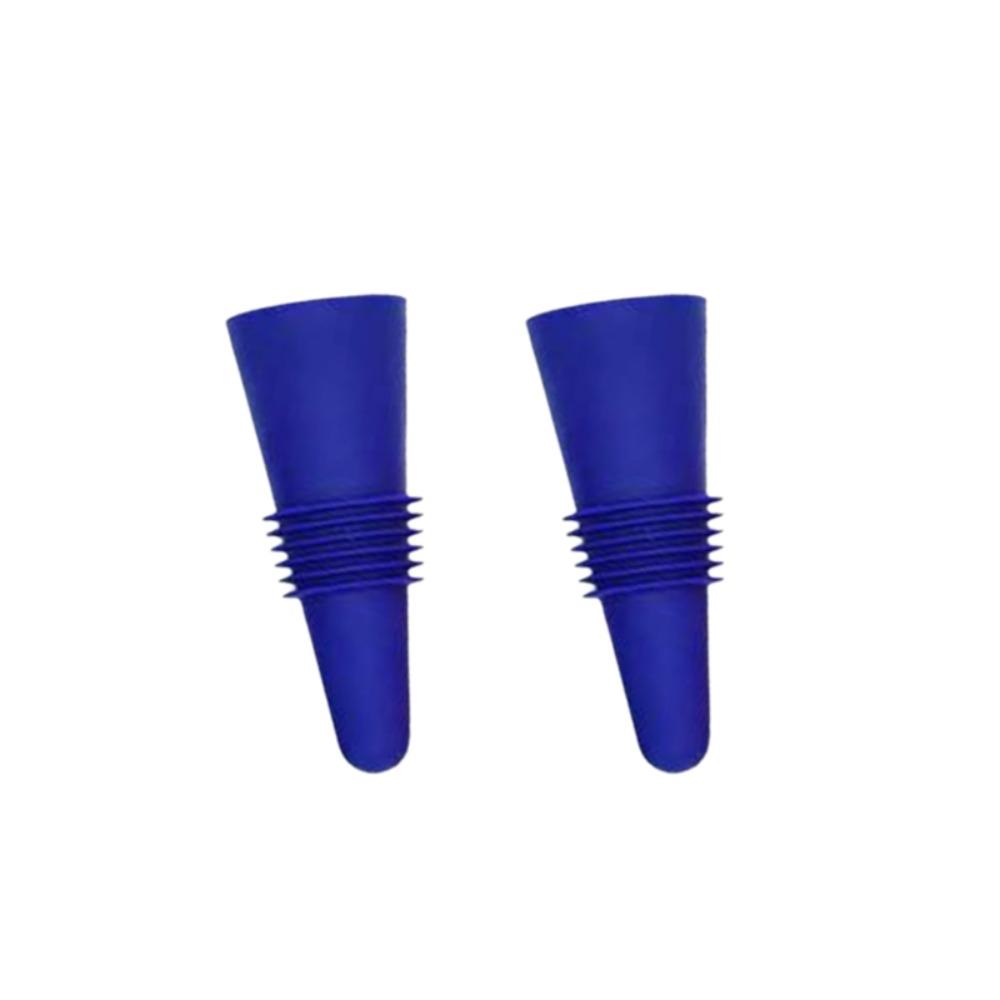 2pcs Sealed Silicone Wine Bottle Stopper Conical Champagne Bottles Sealer Seasoning Bottle
