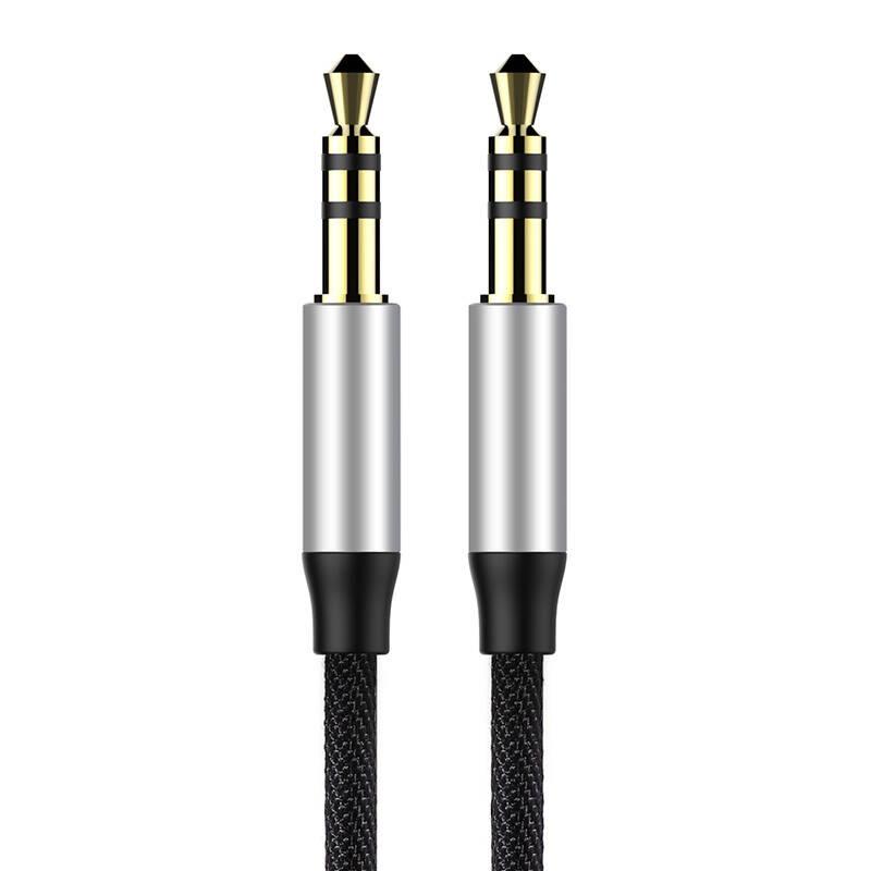 Kabel Audio Mini Jack 3,5Mm Aux Baseus Yiven 1,5M (Czarno-Srebrny)