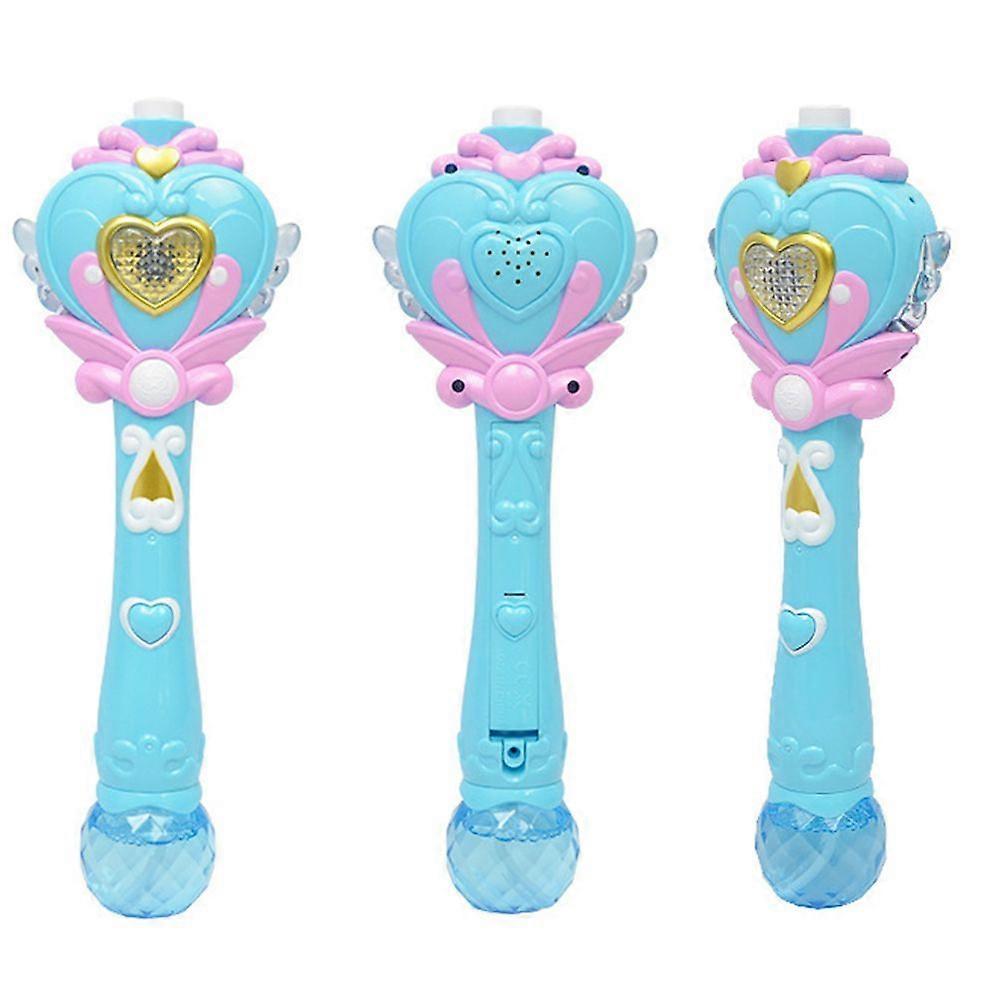 Fairy Bubble Wand Blower Musical Light Up Bubbles Toy for Kids Party Wedding Outdoor Bubble Machine