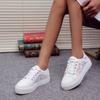 New Fashion Women Shoes Fashion Summer Casual White Shoes Cutouts Lace Hollow Breathable Platform Flat Shoes Woman Sneakers