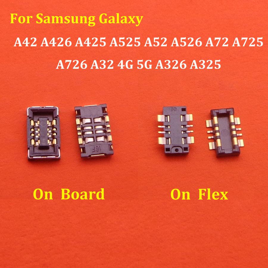 10PCS FPC Battery Flex Clip Connector For Samsung Galaxy A42 A426 A425 A525 A52 A526 A72 A725 A726 A32 4G 5G A326 A325 Plug
