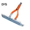 Weeding Rake Steel Thatch Rake with Adjustable Double-Sided Rake Tine Detachable Long Handle Garden Grass Grooming Rake for Healthy Lawn