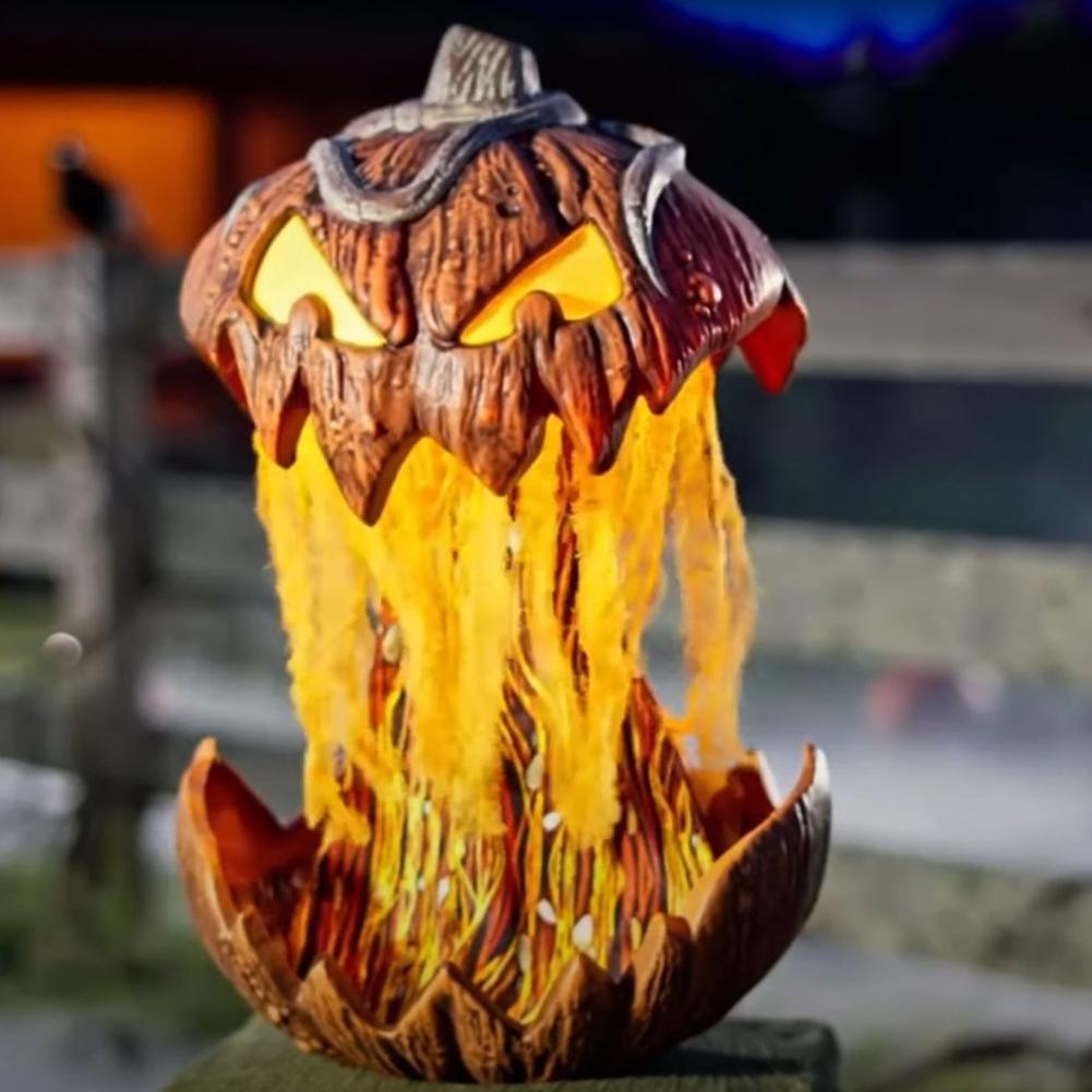 Unique LED Devil Pumpkin Lantern Halloween Sound Pumpkin Lighting Vintage Pumpkin Halloween Lights Halloween Evil Pumpkin Lamp