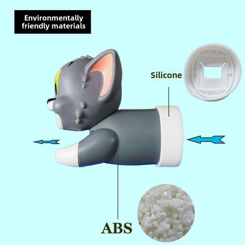 Upgraded Version Baby Silicone Faucet Splash Proof Extender Child's Cartoon Bathroom Faucet Extender Faucet Auxiliary Wash Hand