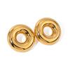 Youthway Minimalist Round Hollow Stud Earring Gold Plated High Quality Metal Simple Fashion Jewelry Gift For Women Anti Allergic