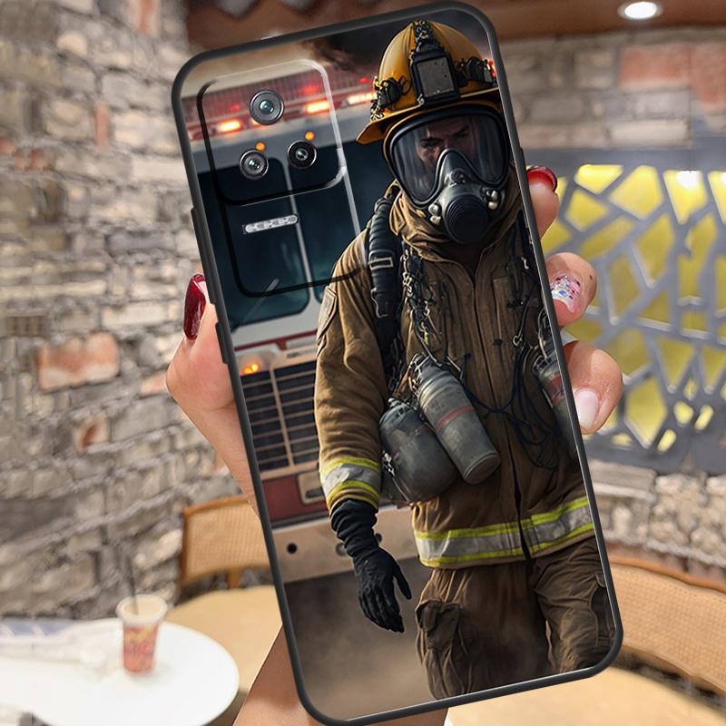 Firefighter Fire Love Case For Xiaomi 14 Ultra 15 13 11T 12T 13T 14T Pro POCO X3 X5 X6 X7 Pro M6 F5 F6 Pro Cover
