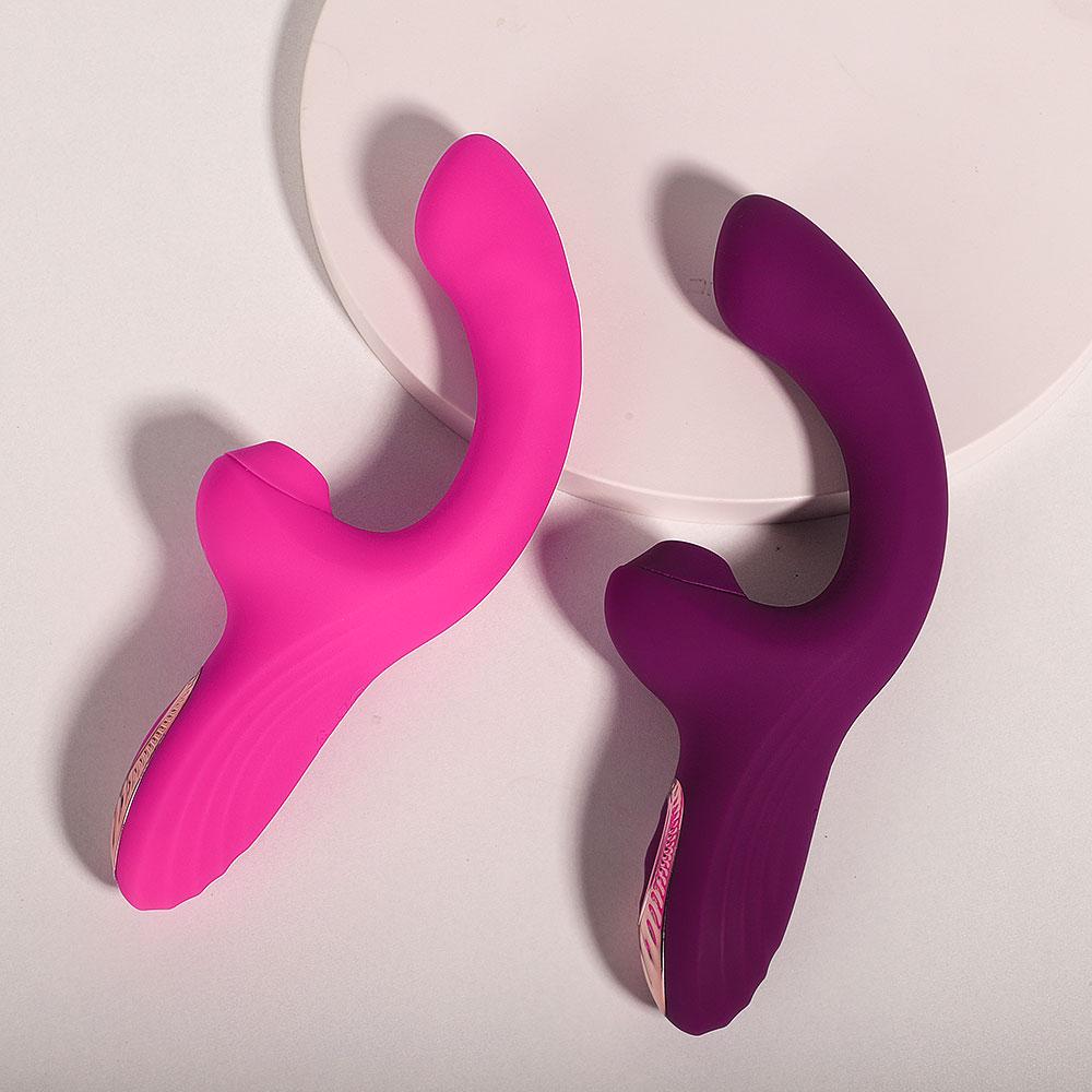Výkonný vibrační masážní klitoris 2 v 1 7 režimů sací vibrátor pro ženy Stimulátor bodu G a klitorisu Sexuální hračka pro dospělé pro pár