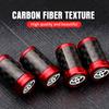 LEKR1 4Pcs Car Decoration 4D Carbon Fiber Wheel Tire Dust Cap For Toyota GR Sport Gazoo Racing Yaris 86 Corolla Hilux Supra C-HR TRD