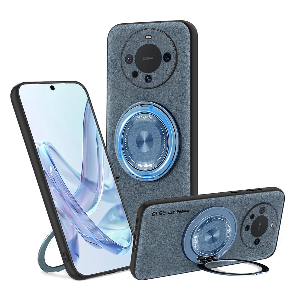 For Huawei Mate 60 60 Pro 60 ProPlus Fine Hole Sheepskin Swivel Bracket Magnetic Soft Edge Anti Drop Anti Fingerprint Phone Case