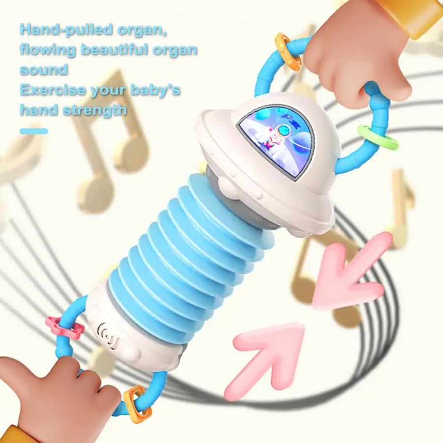 1pcs Music Development Sensory Learning Toy Spaceman Cartoon Accordion Toddler Baby Educational Instrument Children Toy Gift