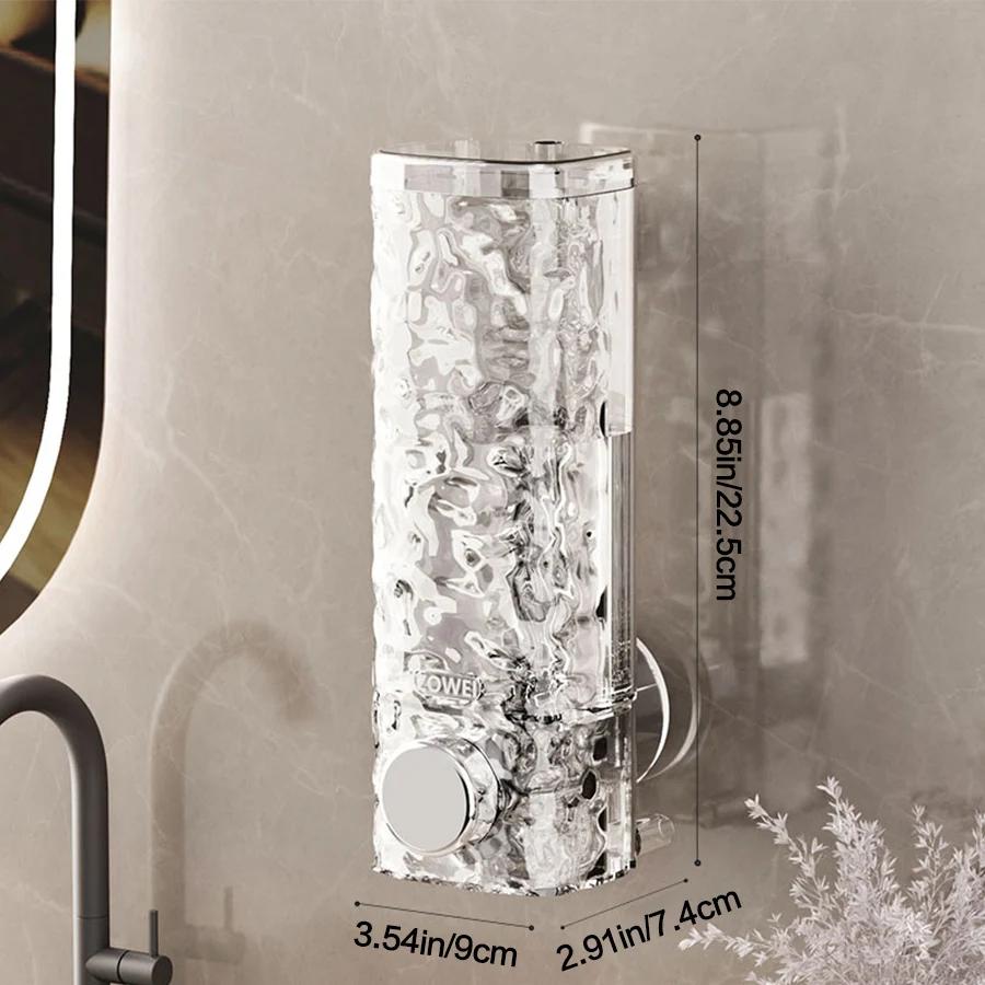 1Pcs Wall-Mounted Soap Dispenser Manual Home Bathroom Foam Squeeze Suction Cup Soap Dispenser Hotel Push-Type Soap Dispenser